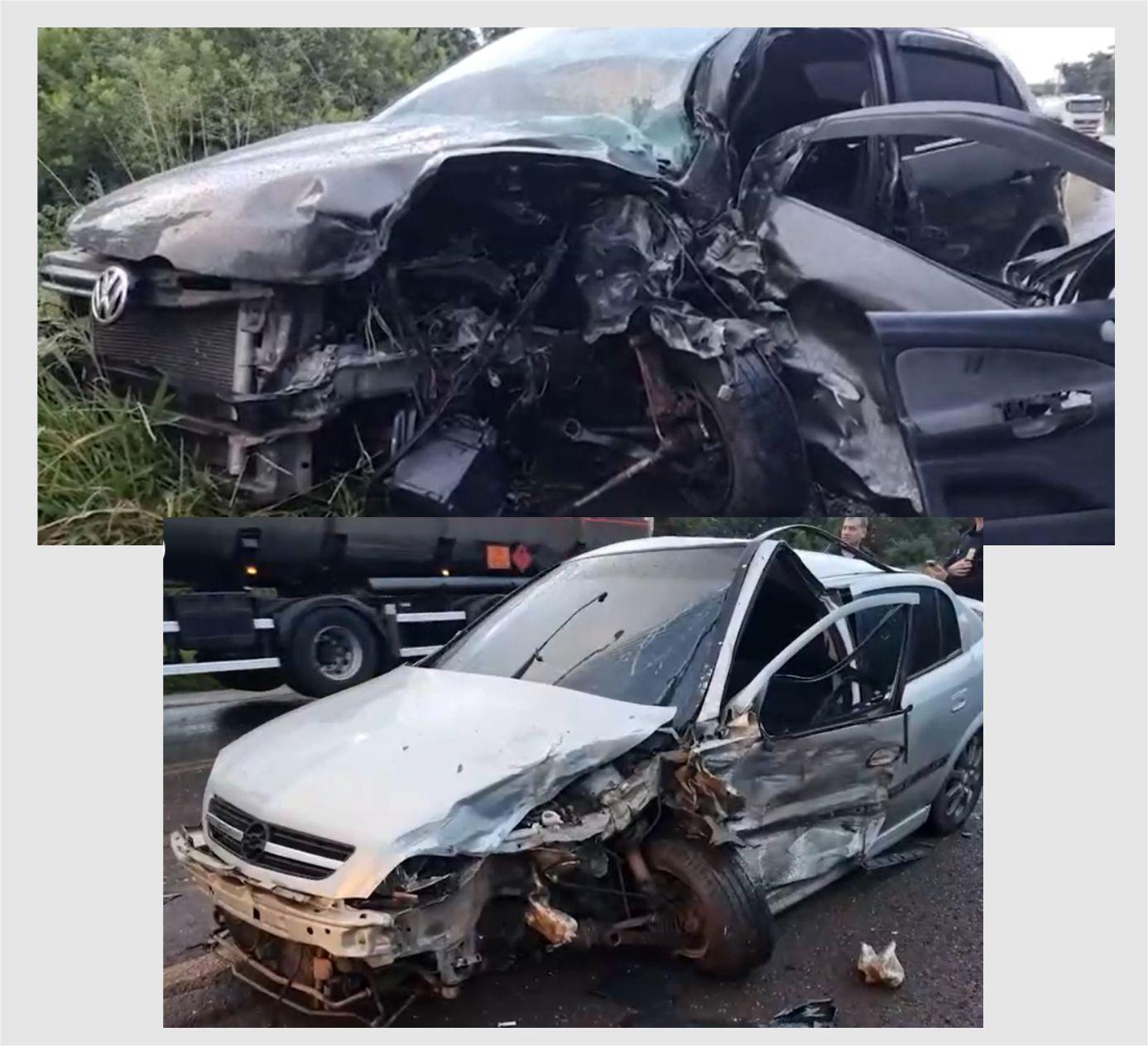 CINCO PESSOAS FICAM FERIDAS EM BATIDA FRONTAL ENTRE CARROS NA BR-369