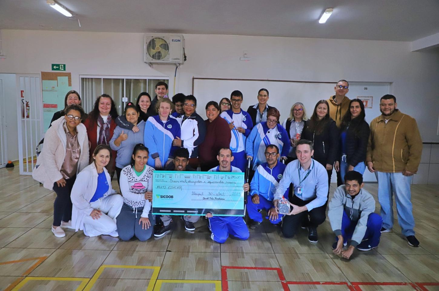 ESCOLA MULTI-EDUCAR DE ITAIPULÂNDIA É BENEFICIADA COM R$ 6.240,00 REPASSADOS PELO SICOOB