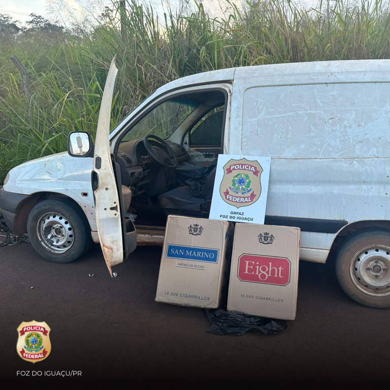 PF APREENDE EM RAMILÂNDIA VEÍCULO COM CIGARROS CONTRABANDEADOS