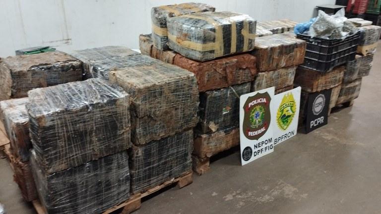 PF E PM APREENDEM MAIS DE 1,7 TONELADA DE MACONHA NO RIO IGUAÇU