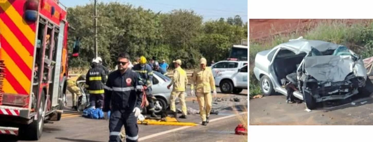 MÃE E FILHA MORREM EM BATIDA FRONTAL NA PR-323; PAI FOI SOCORRIDO EM ESTADO GRAVÍSSIMO