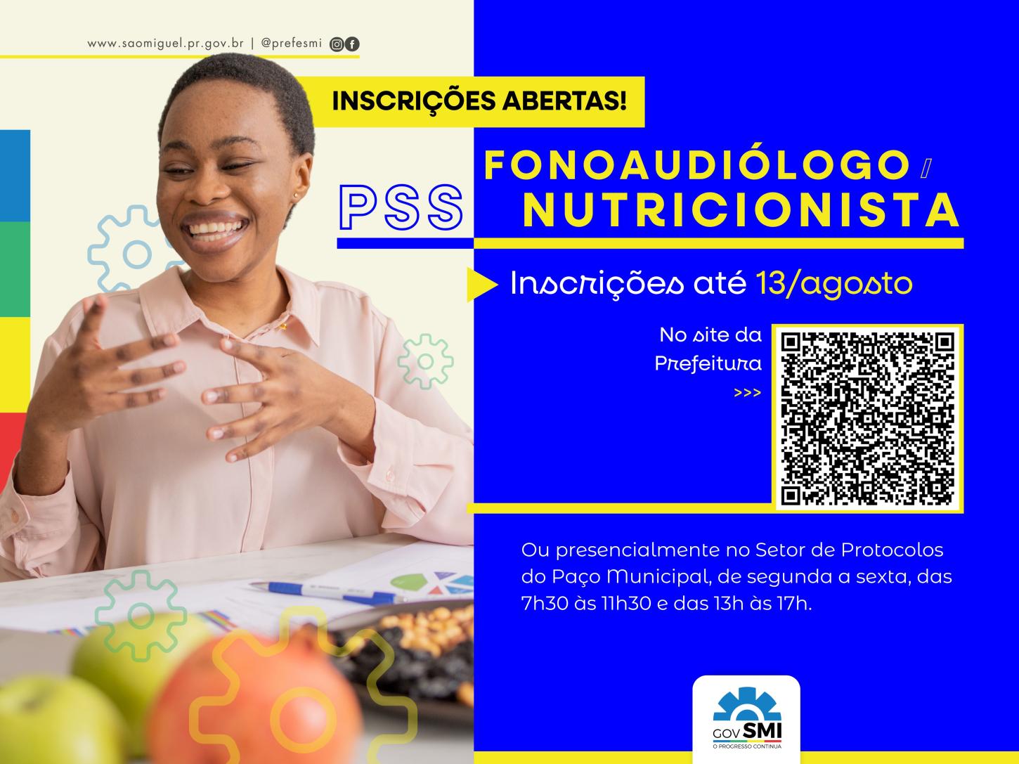 GOVERNO MUNICIPAL DE SÃO MIGUEL ABRE PSS PARA OS CARGOS DE FONOAUDIÓLOGO E NUTRICIONISTA