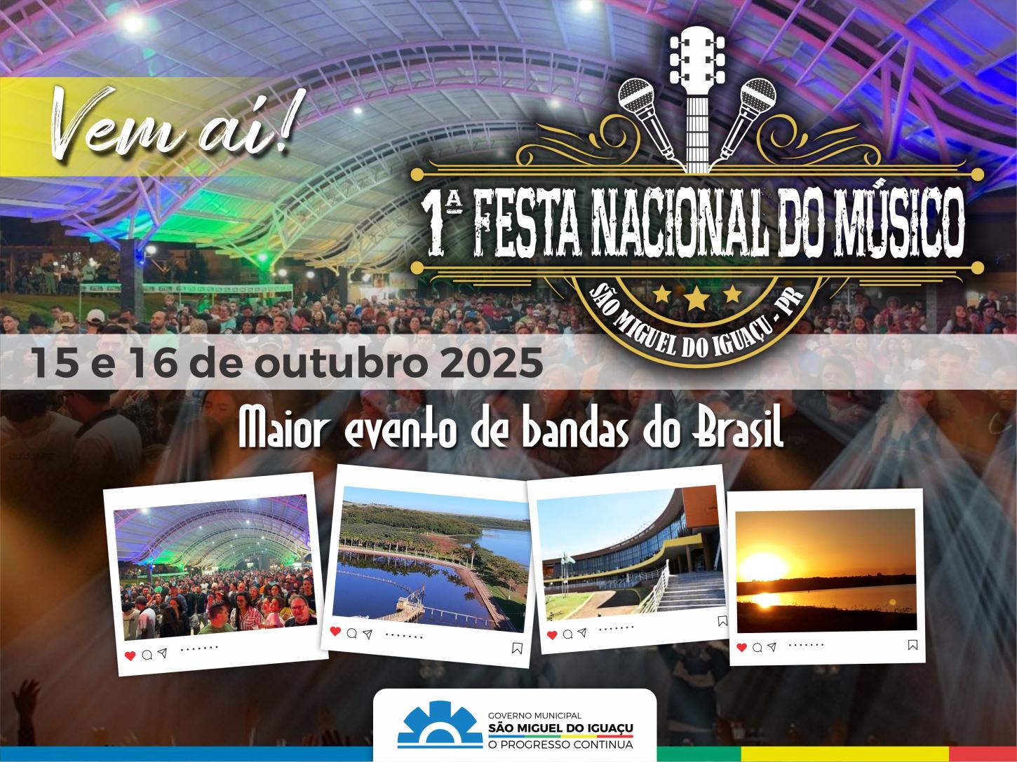 GOVERNO MUNICIPAL VAI REALIZAR A 1ª FESTA NACIONAL DO MÚSICO EM SÃO MIGUEL DO IGUAÇU