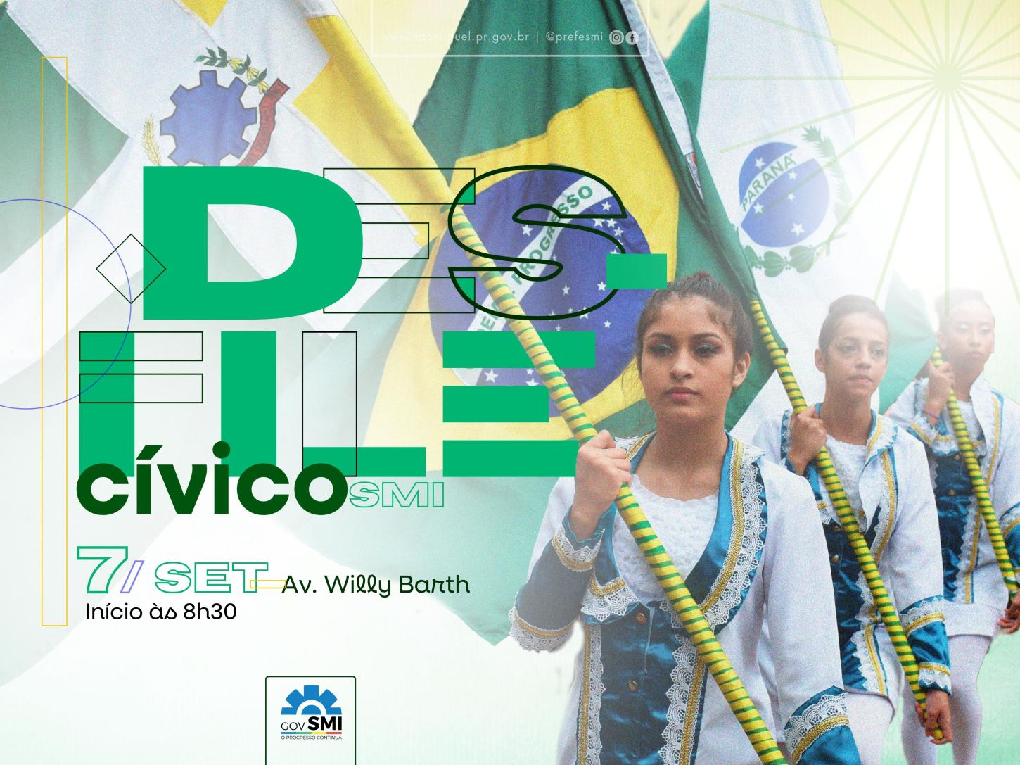 MAIS DE 50 INSTITUIÇÕES E ENTIDADES IRÃO PARTICIPAR DO DESFILE DE 7 DE SETEMBRO EM SÃO MIGUEL DO IGUAÇU