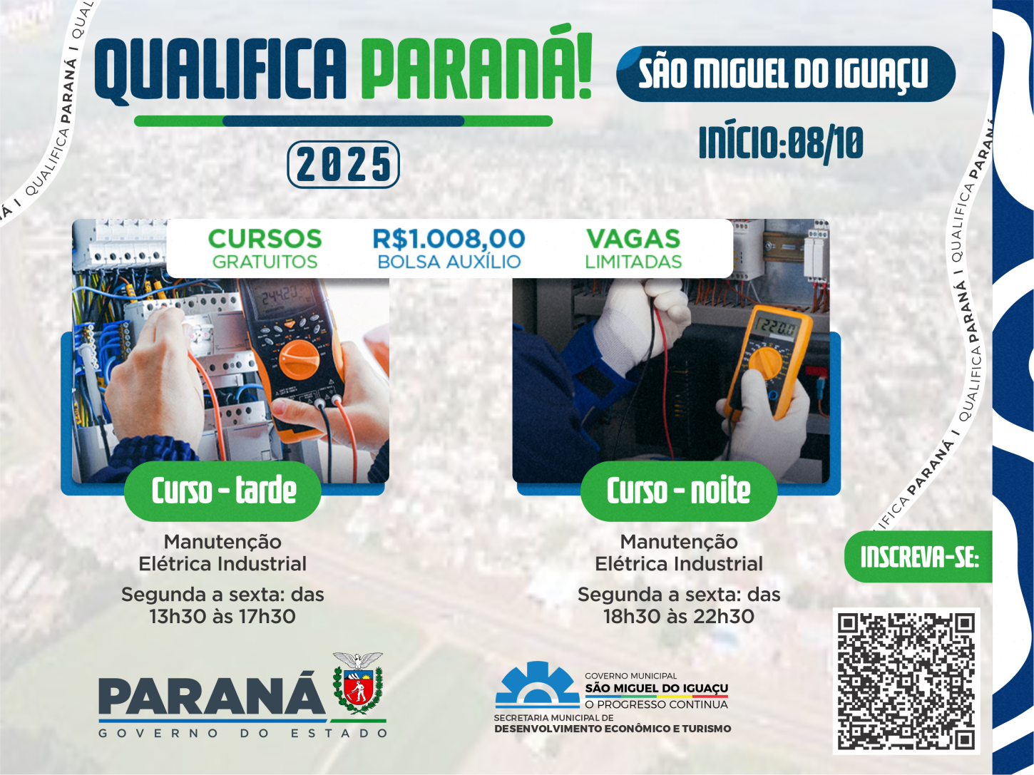 SÃO MIGUEL DO IGUAÇU VAI RECEBER A UNIDADE MÓVEL DO SENAC PARA CURSO GRATUITO COM BOLSA DE MANUTENÇÃO ELÉTRICA INDUSTRIAL