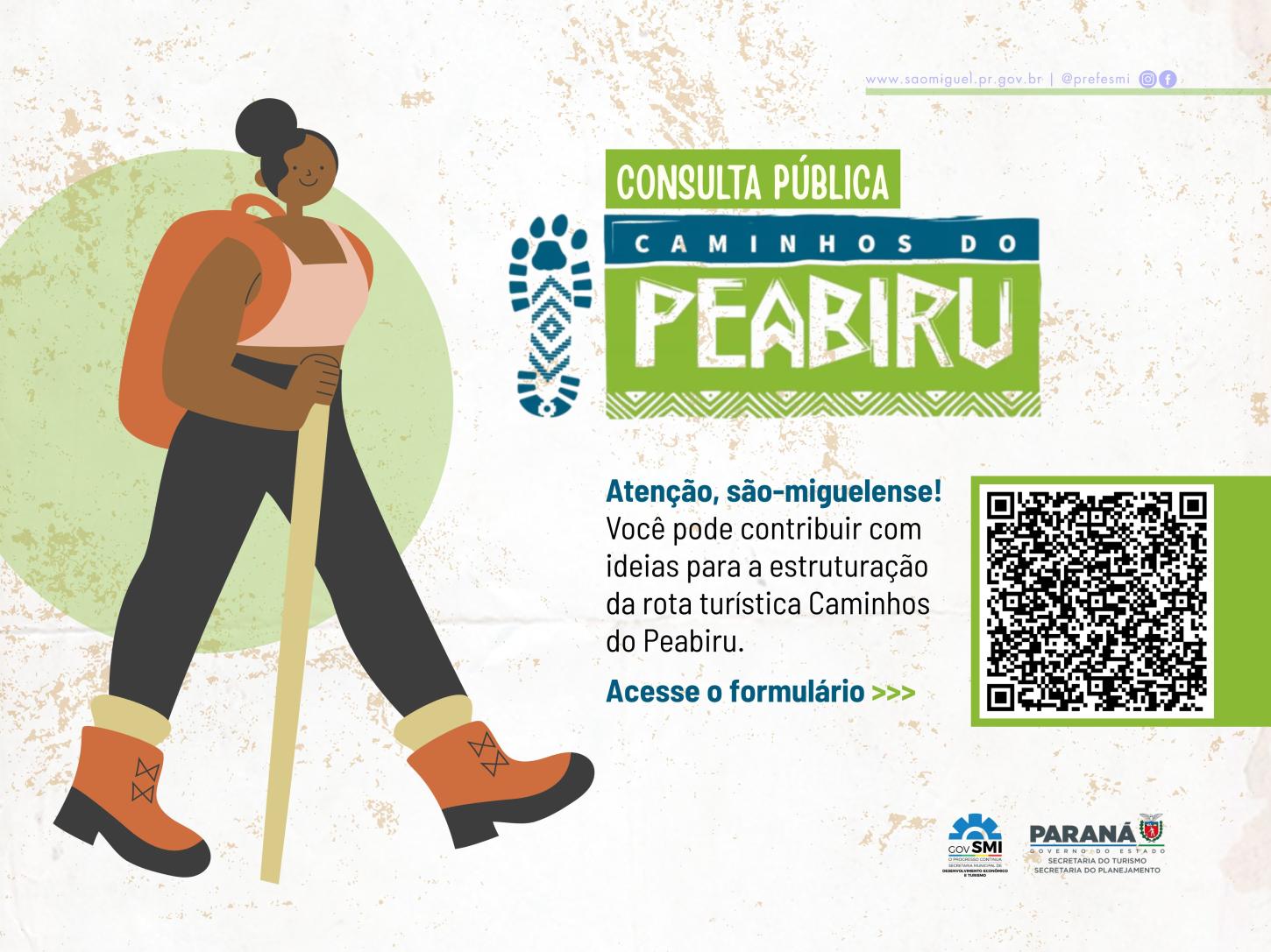 GOVERNO MUNICIPAL ABRE CONSULTA PÚBLICA SOBRE A ROTA TURÍSTICA CAMINHOS DO PEABIRU