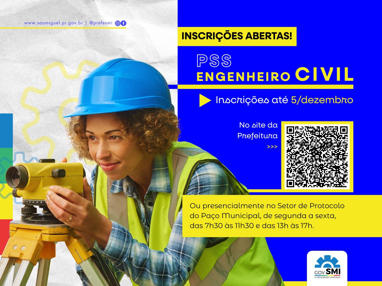 GOVERNO MUNICIPAL ABRE PSS PARA CONTRATAÇÃO DE ENGENHEIRO CIVIL