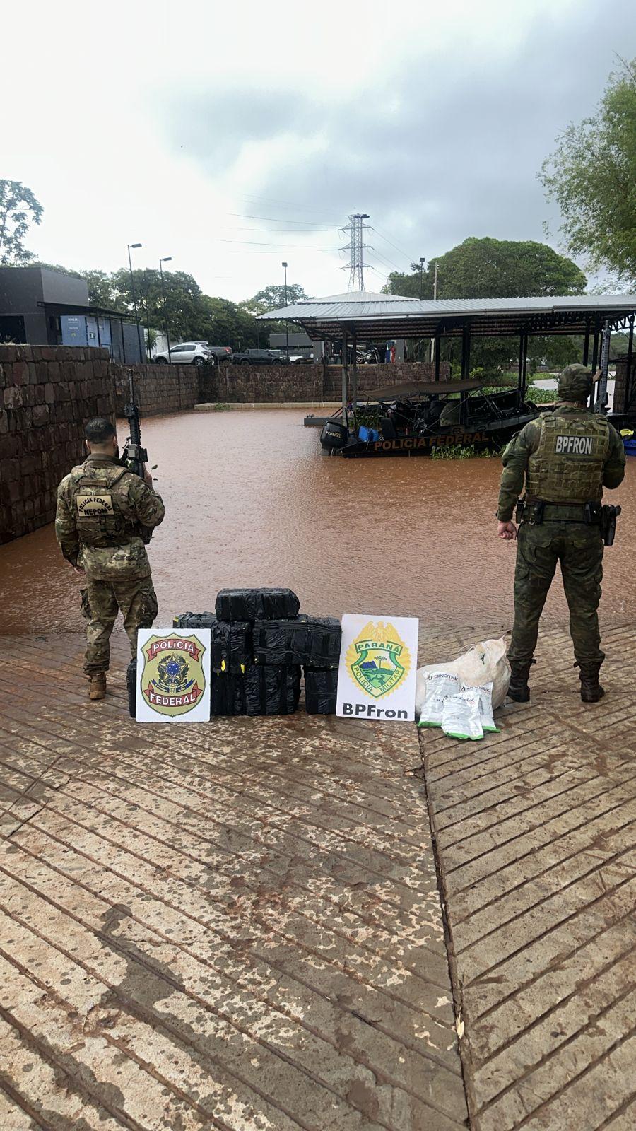 POLÍCIA APREENDE MACONHA E AGROTÓXICOS PARAGUAIOS NO LAGO DE ITAIPU