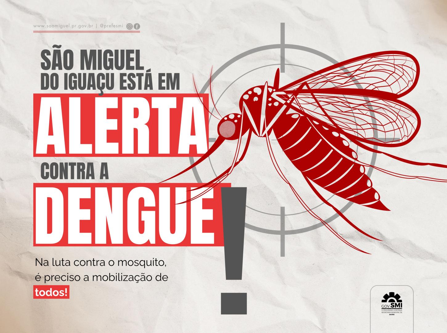 SÃO MIGUEL DO IGUAÇU REGISTRA 785 CASOS DE DENGUE E EMITE ALERTA MÁXIMO À POPULAÇÃO