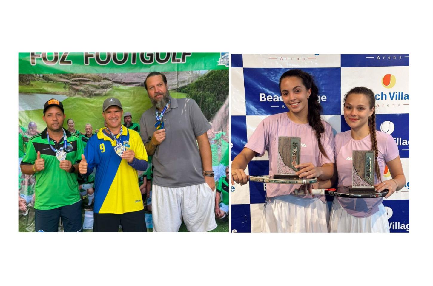 ATLETAS DE SÃO MIGUEL DO IGUAÇU SOBEM AO PÓDIO NO FOOTGOLF E MANTÊM LIDERANÇA NO BEACH TENNIS