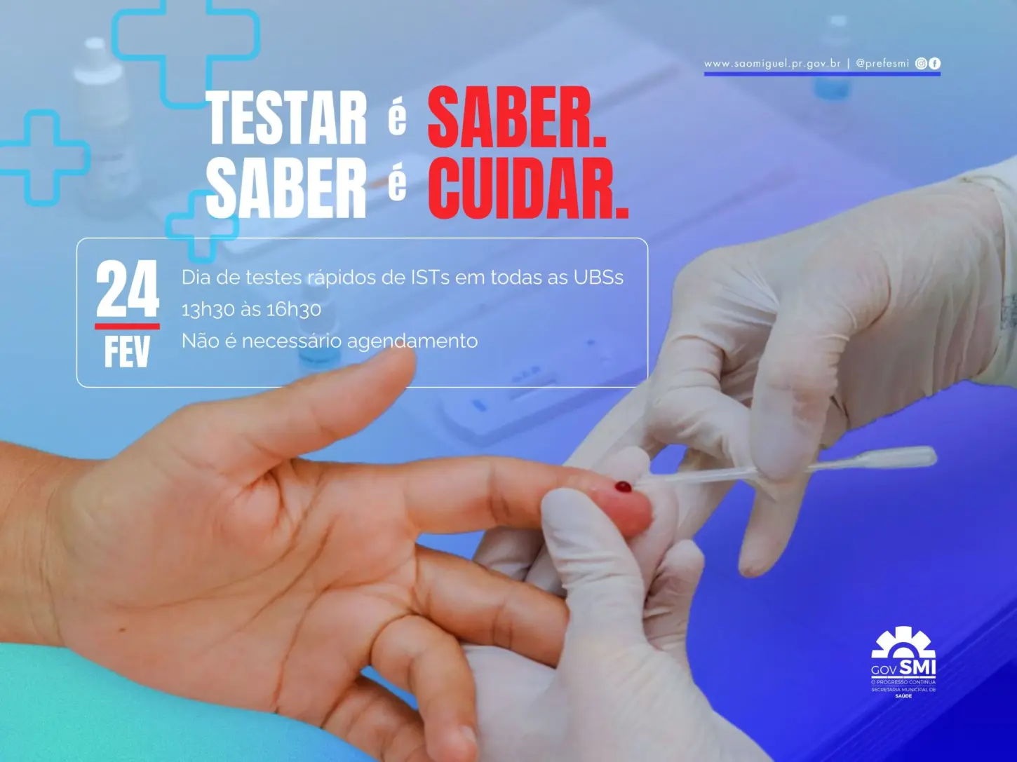 GOVERNO MUNICIPAL DE SÃO MIGUEL PROMOVE DIA DE TESTES RÁPIDOS NAS UNIDADES DE SAÚDE
