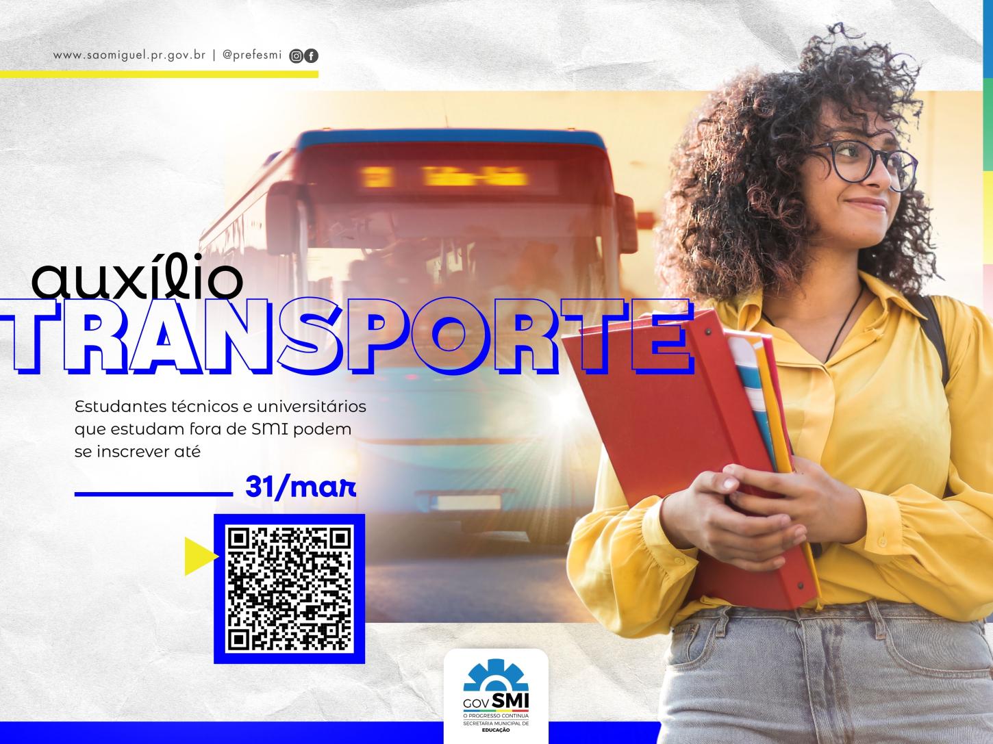 EDUCAÇÃO DE SÃO MIGUEL INICIA CHAMAMENTO DE 2026 PARA O AUXÍLIO TRANSPORTE AOS ESTUDANTES TÉCNICOS E UNIVERSITÁRIOS