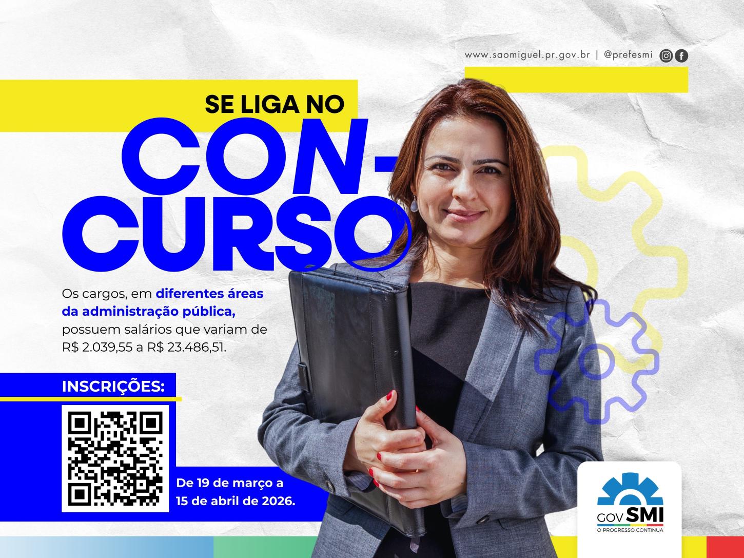 GOVERNO MUNICIPAL DE SÃO MIGUEL ABRE INSCRIÇÕES PARA CONCURSO PÚBLICO COM SALÁRIOS DE ATÉ R$ 23,4 MIL