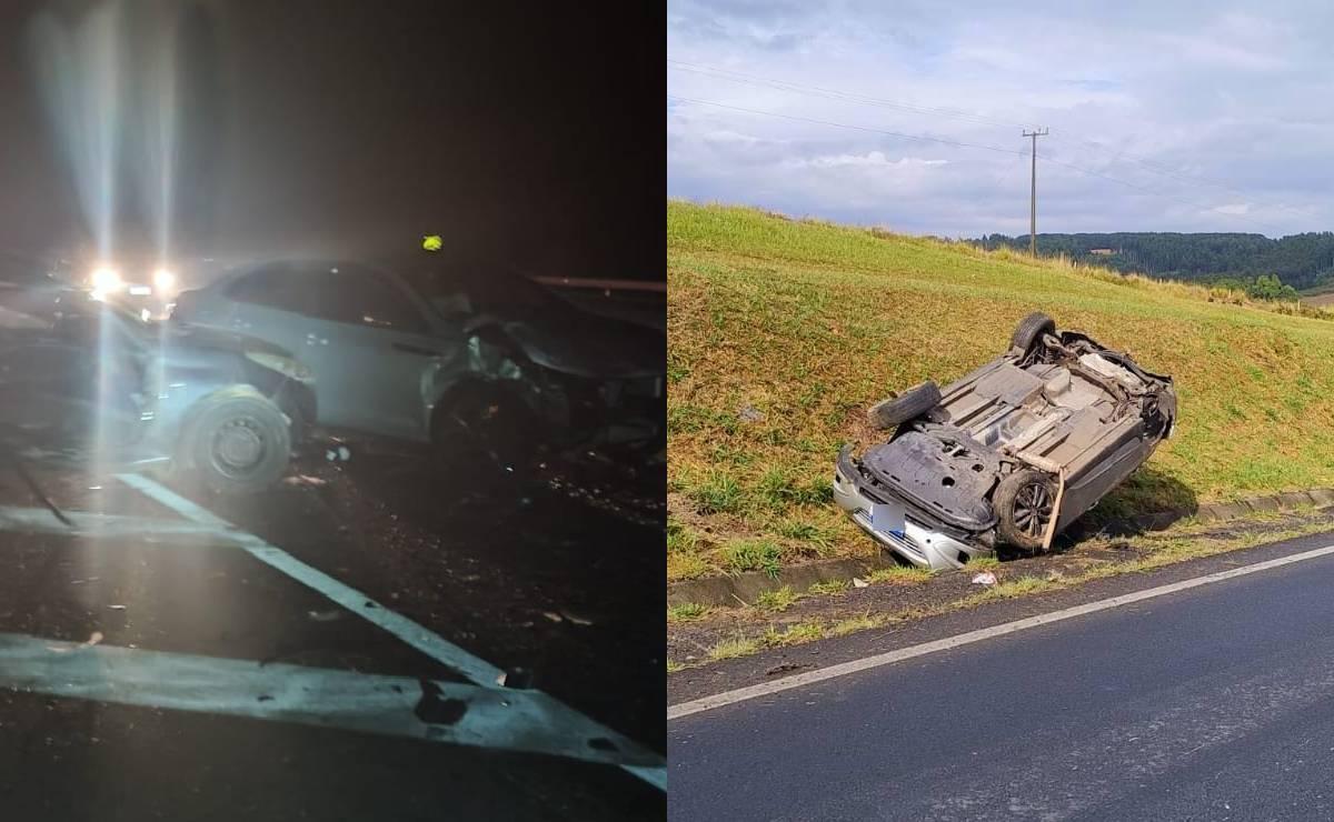 CAMINHONEIRO QUE PAROU PARA AJUDAR VÍTIMAS TEM CARRETA ATINGIDA NA BR-376