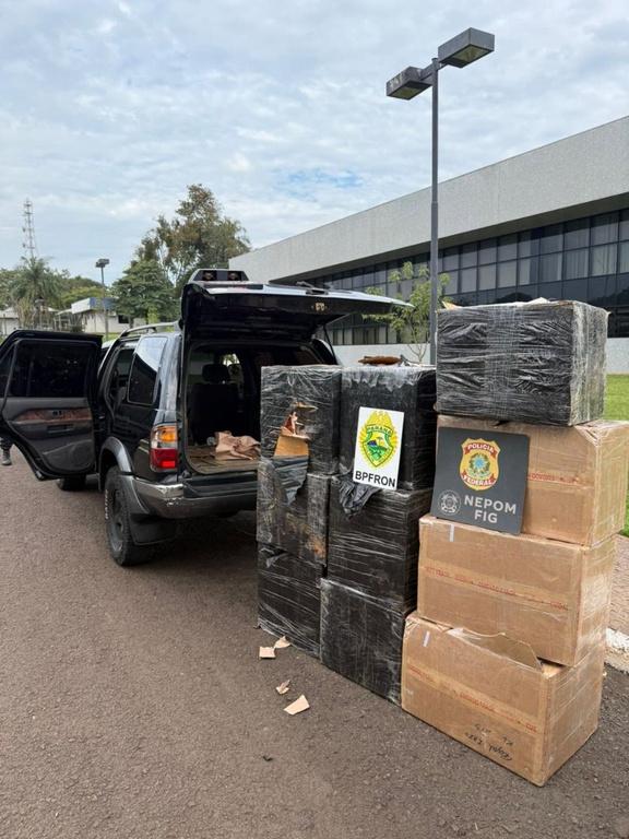 OPERAÇÃO INTEGRADA APREENDE CIGARROS, ELETRÔNICOS E PRENDE SUSPEITO NA FRONTEIRA