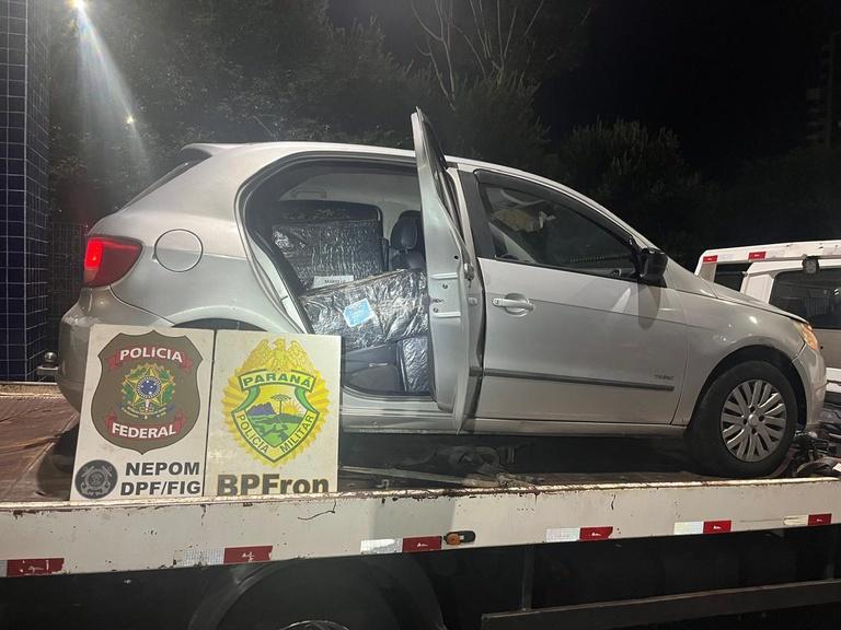 PF E PMPR APREENDEM VEÍCULO COM CERCA DE DOIS MIL CIGARROS ELETRÔNICOS EM FOZ DO IGUAÇU