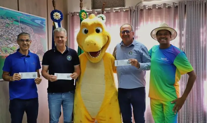EXECUTIVO RECEBE COMITIVA DO ITAIPULAND PARK & RESORT E DINO PARA ALINHAR PROGRAMAÇÃO DE 1º DE MAIO