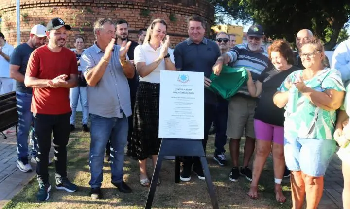 GOVERNO MUNICIPAL DE SÃO MIGUEL INAUGURA PRAÇA MANOEL ROSA NO BAIRRO SANTA CATARINA