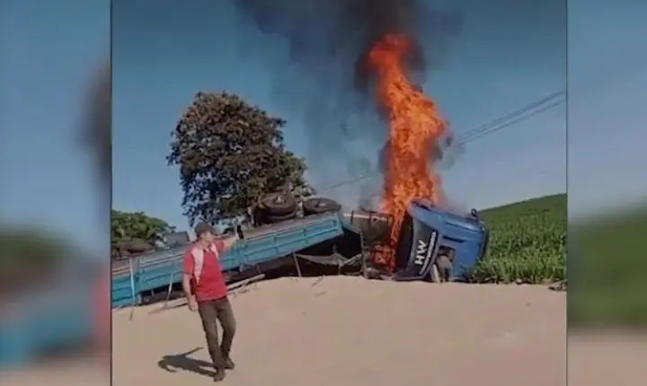GRAVE ACIDENTE NA BR-277 DEIXA FERIDOS E INTERDITA RODOVIA EM CÉU AZUL